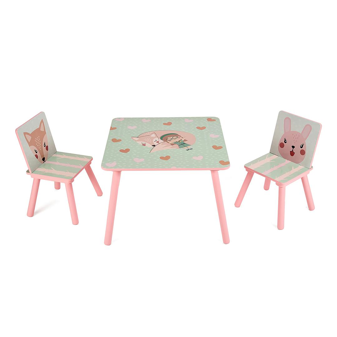 Set 2 scaune +birou Pink Forest, U-Grow