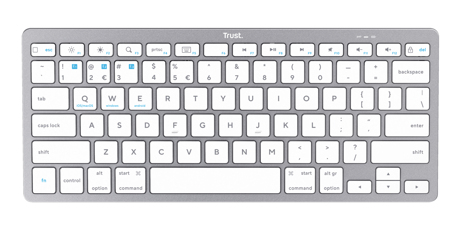 Tastatura Trust Wireless, alb