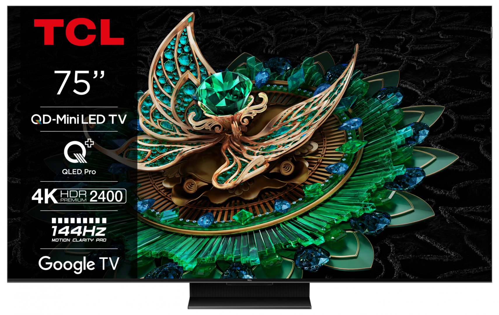 Televizor TCL MiniLed 75C765, 189 cm (75"), Smart TV, 4K, 100Hz, Negru