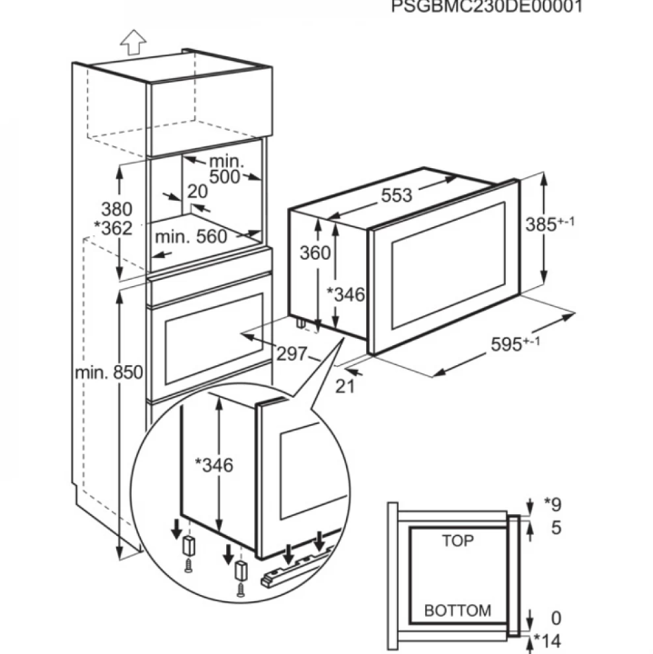 CUPTOR CU MICROUNDE AEG OS5GM251EB