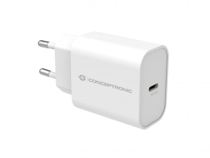 Conceptronic USB Charger ALTHEA07W (conceptronic ALTHEA07W 1-Port 20W USB-C PD Charger)