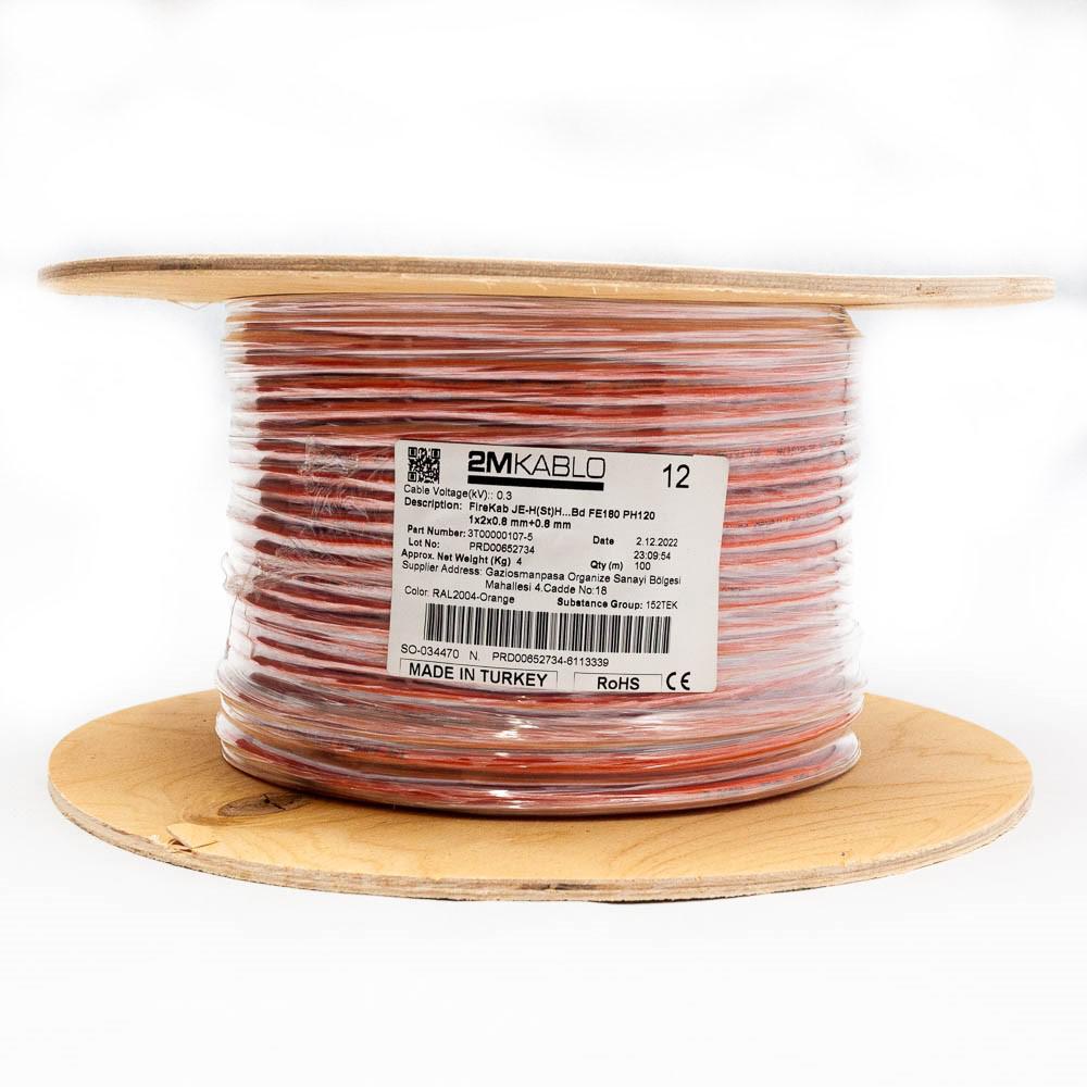 Cablu incendiu JEH(St)H 1x2x0.8mm Orange ("Cablu incendiu JEH(St)H...Bd FE180 PH120 1x2x0.8 MM+0.8 MM)