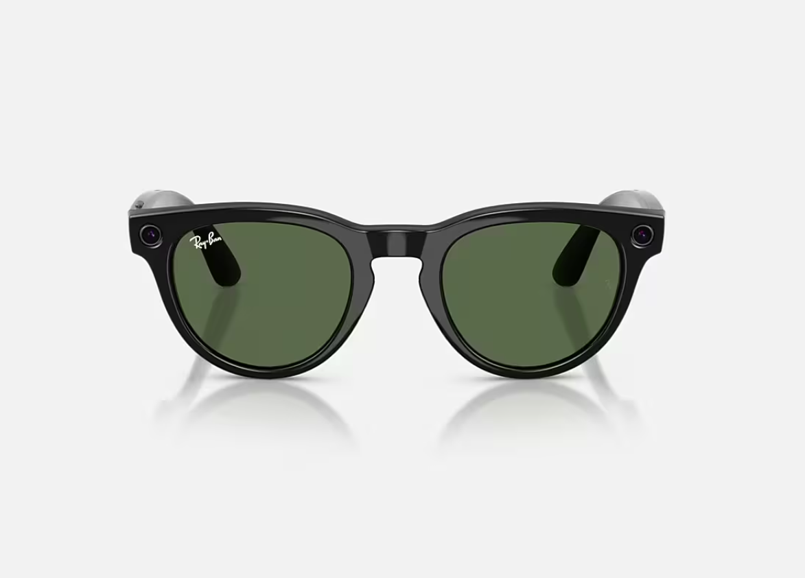 RayBan Meta Headliner Low Bridge Fit G2 (RayBan Meta Headliner Low Bridge Fit - Shinny Black - G-15 Green GEN2)