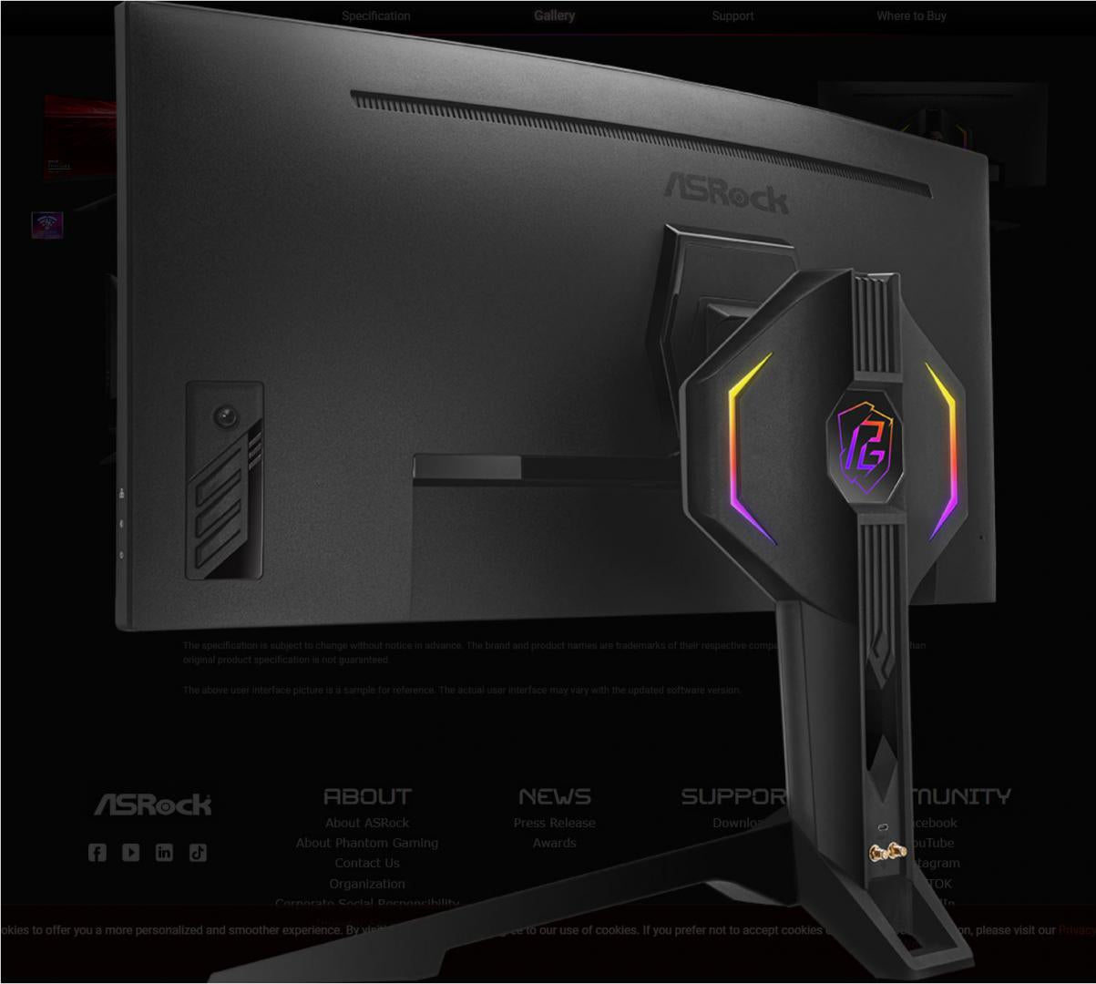 Asrock  PG34WQ15R3A 34" Gaming Monitor (Monitor Commercial Asrock PG34WQ15R3A)