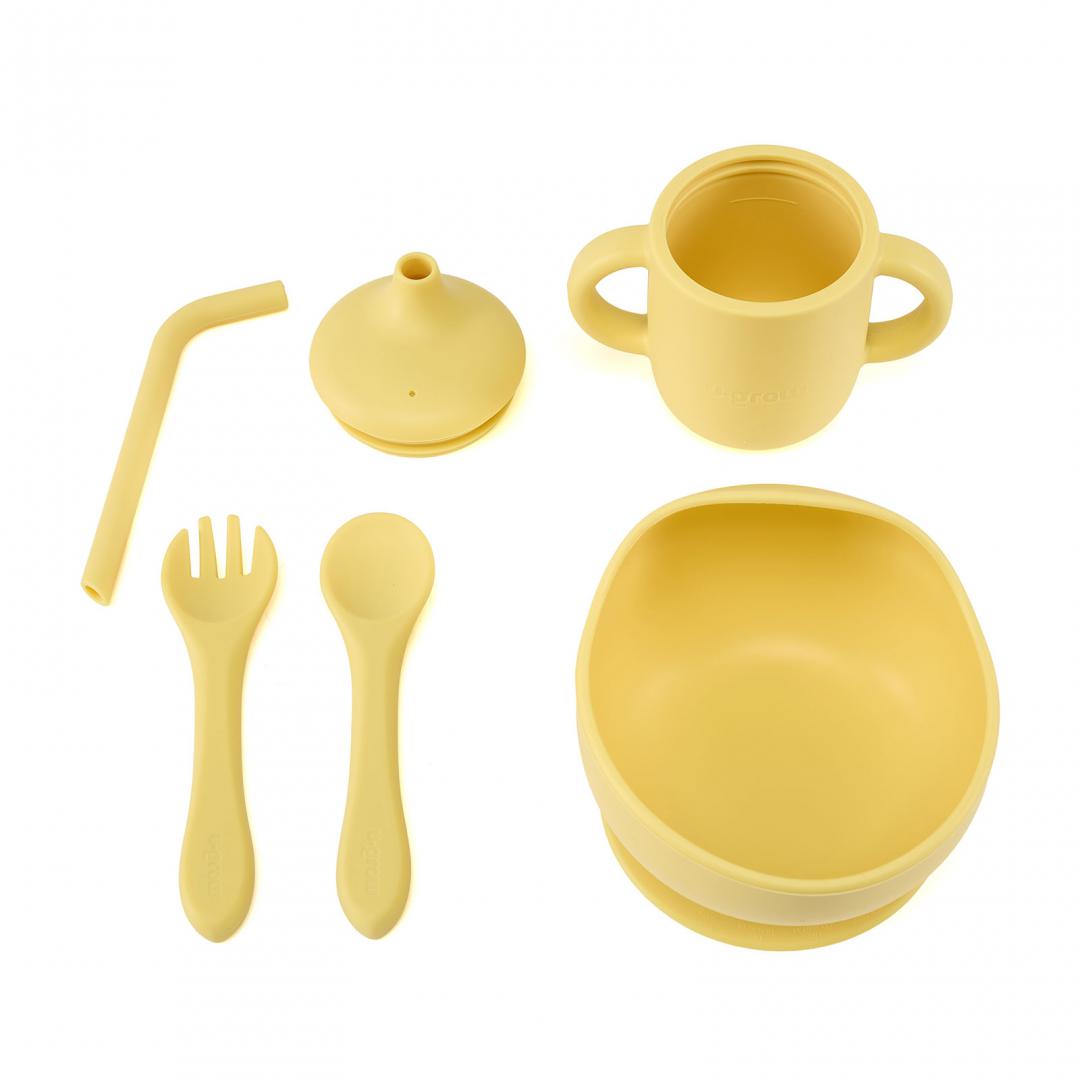Set 4 piese din silicon,galben, U-Grow