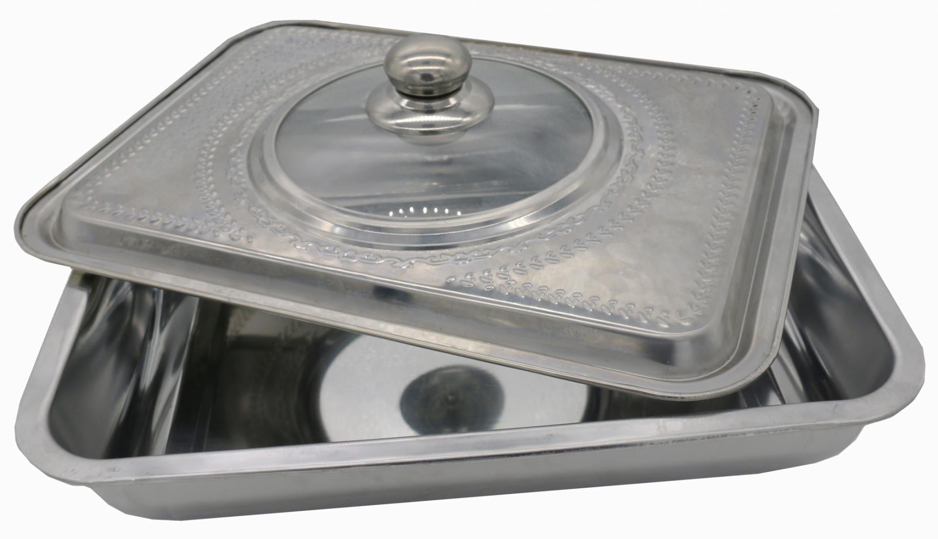 Vanora TAVA CUPTOR CU CAPAC, INOX ,35x26x7 CM