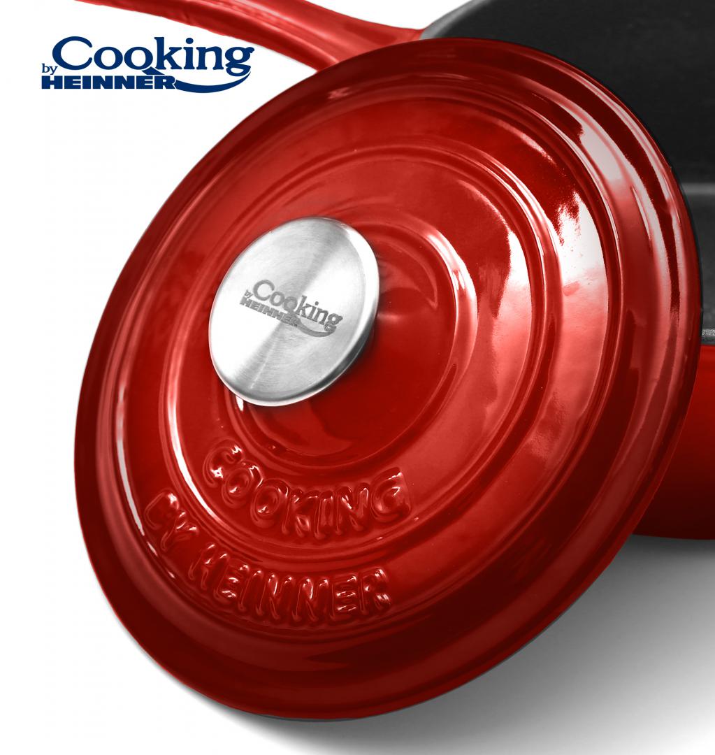 Cas. Fonta Em+cap 19X9CM, 1.8L, Red Line (caserola Fonta Emailata + Capac 19 X 9 CM)