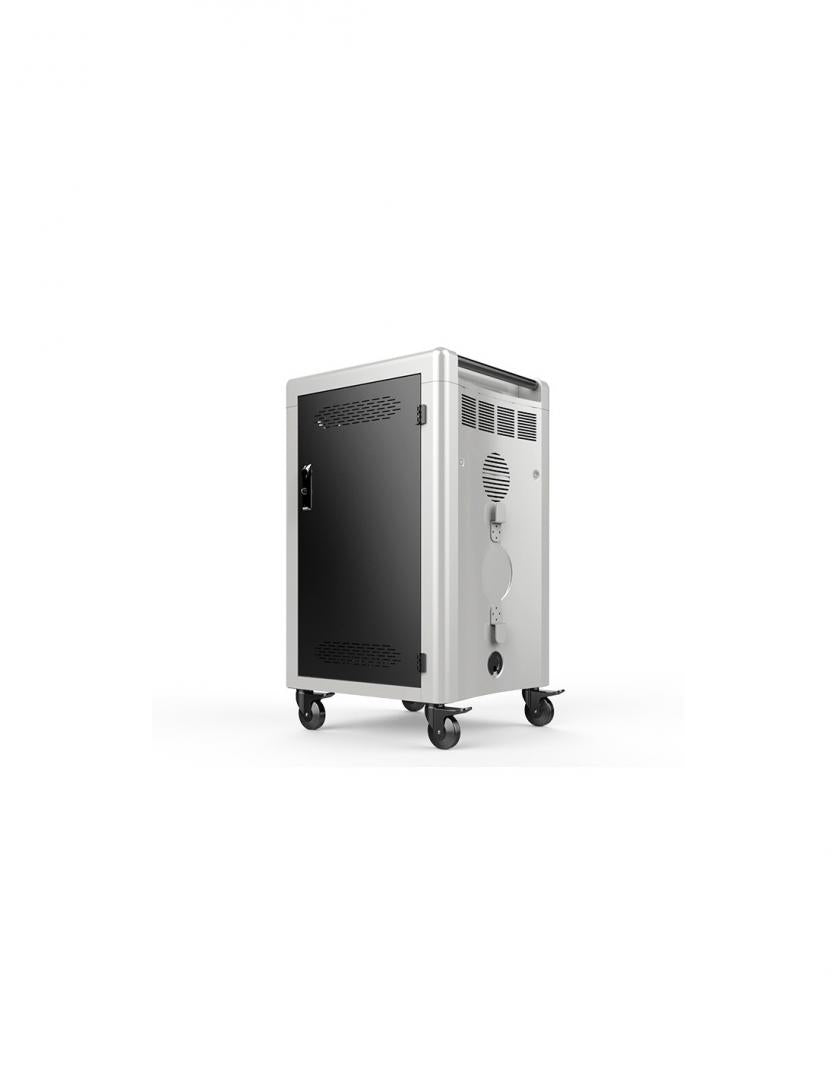 Statie de incarcare CART36, suporta maxim 36 de dispozitive cu diagonala de pana la 15.6", dimensiune slot dispozitiv 2.65 x 39.5 x 26.5 cm, dimensiunea statie 65 x 60 x 113 cm, indicator LED pentru starea de incarcare, multi-function power management, zo