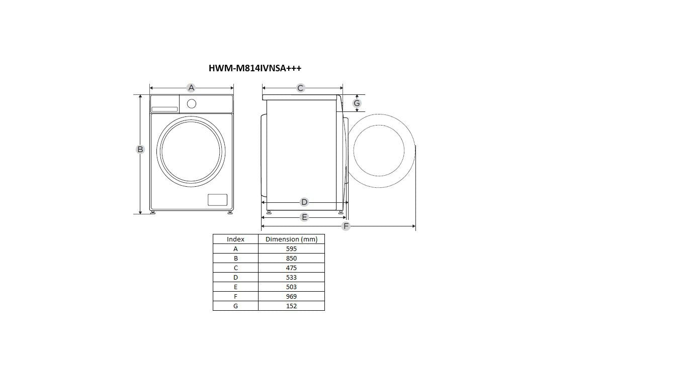 MASINA DE SPALAT HEINNER HWM-M814IVNSA++
