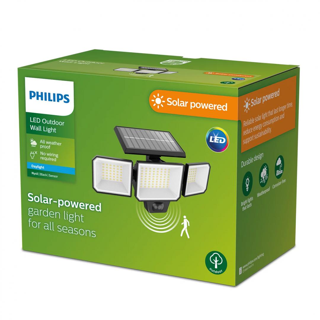 Nysil Security 8.7W 50K Bl 06 (Lampa LED solara pentru exterior cu senzor de miscare Philips Nysil)