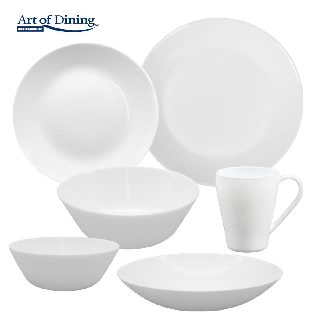 Heinner SET 6 BOLURI OPAL ALB 19 CM, AIDA