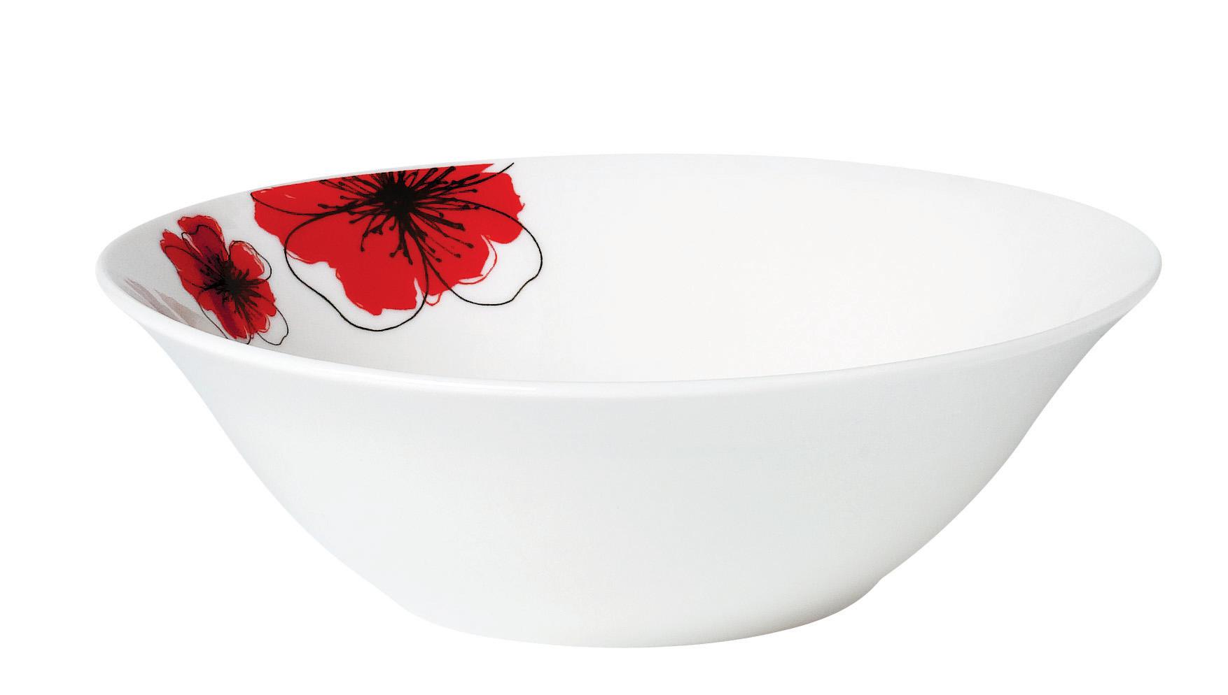 Bol Portelan  20 CM,  Red Flowers (bol Portelan 20 CM)