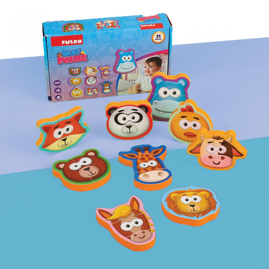 Puedo Toys PUZZLE BABY DIN SPUMA, 21 PIESE
