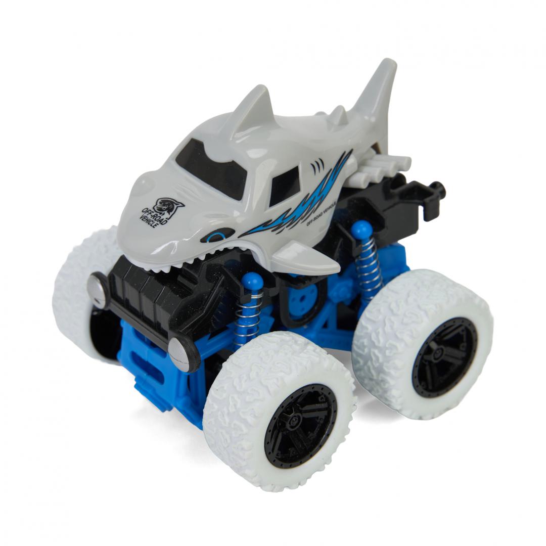 MASINA OFF-ROAD 4X4, 360 DE GRADE, 10.8CM, ALBA, MOMKI
