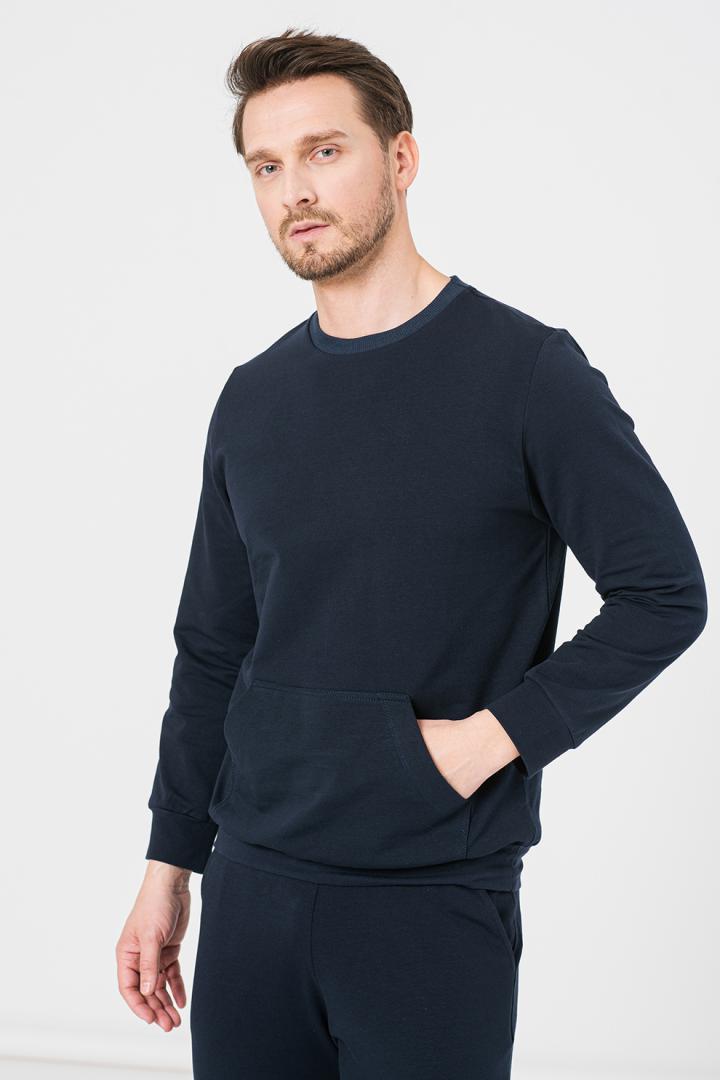 Pegas BLUZA COTON CASUAL BARBATI NAVY-M