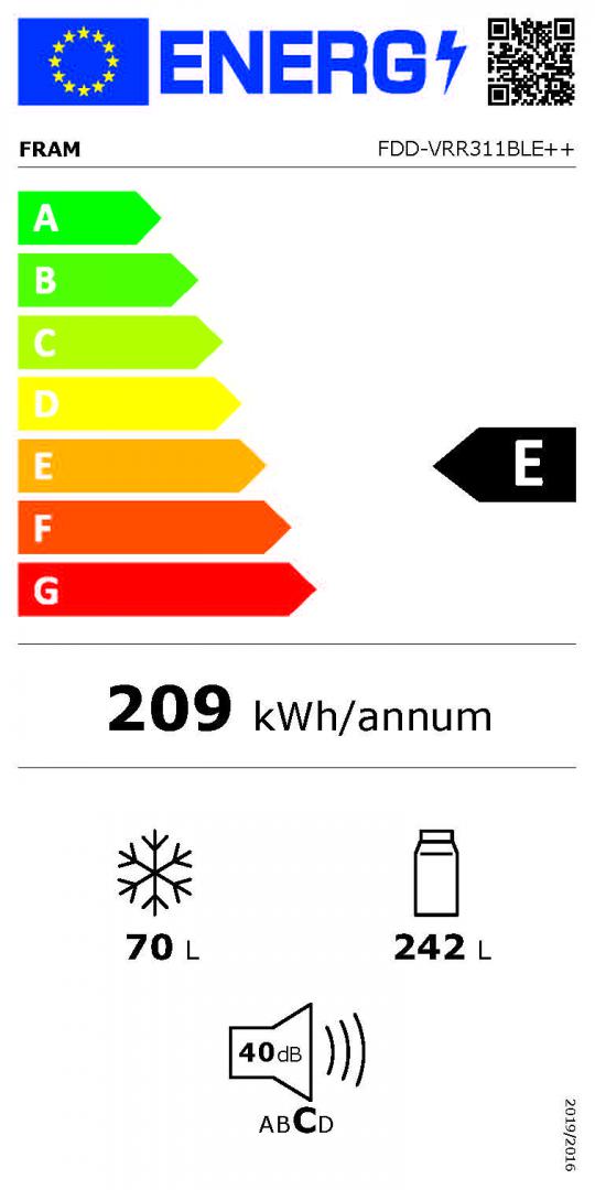Frigider 2 Usi Fram FDD-VRR311BLE++ (frigider cu Doua Usi Fram FDD-VRR311BLE++)