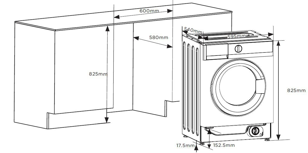 Masina de Spalat BUILT-IN Heinner HWM-BI (Masina de spalat rufe incorporabila Heinner HWM-BI914IVA+++)