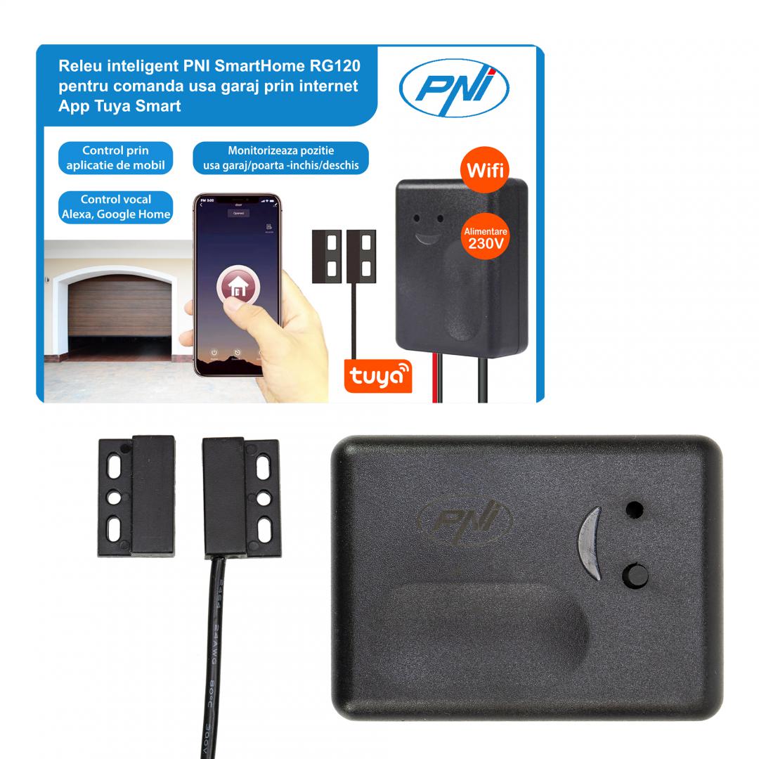 Pni Releu Inteligent RG120 WIFI Garaj (Releu inteligent Pni SmartHome RG120 WIFI pentru comanda deschidere usa...)