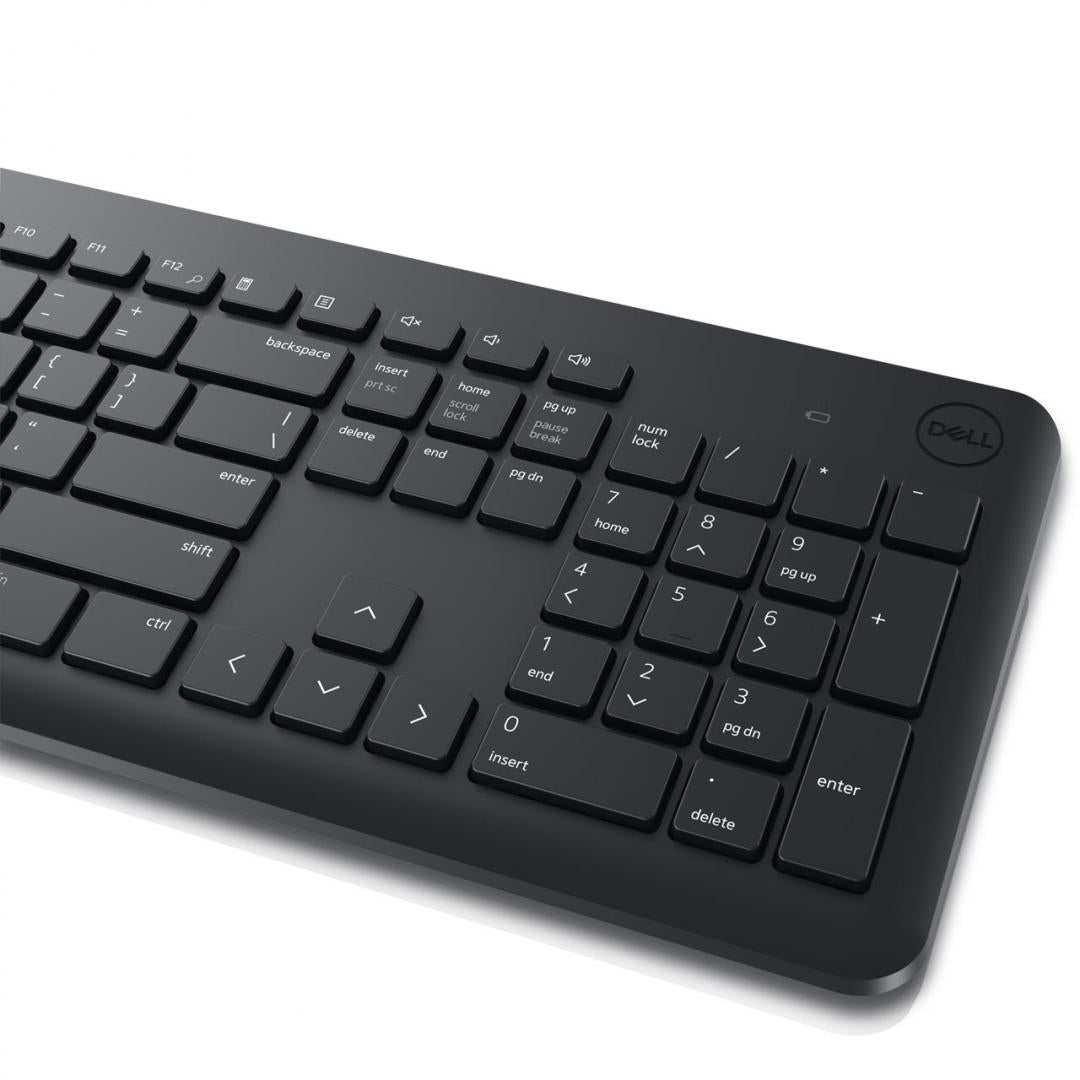 Dell Kit Mouse and Keyboard KM3322W Wireless, QWERTZ Romanian Layout, Device Type: Keyboard and mouse set, Wireless Receiver: USB wireless receiver, Connectivity Technology: Wireless, Interface: 2.4 GHz, Keyboard: Adjustable Height: Yes, Hot Keys Function