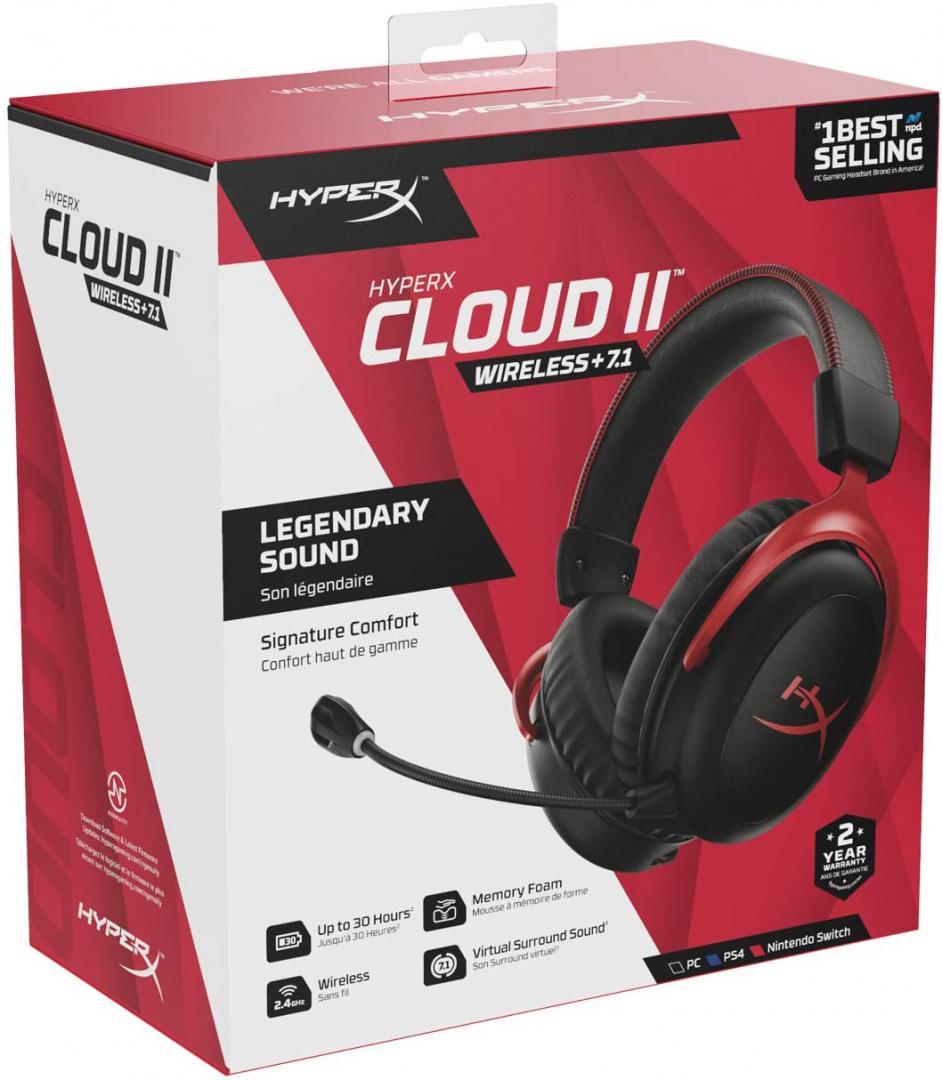 Casti HP HyperX Headset Cloud II, Wireless, negru