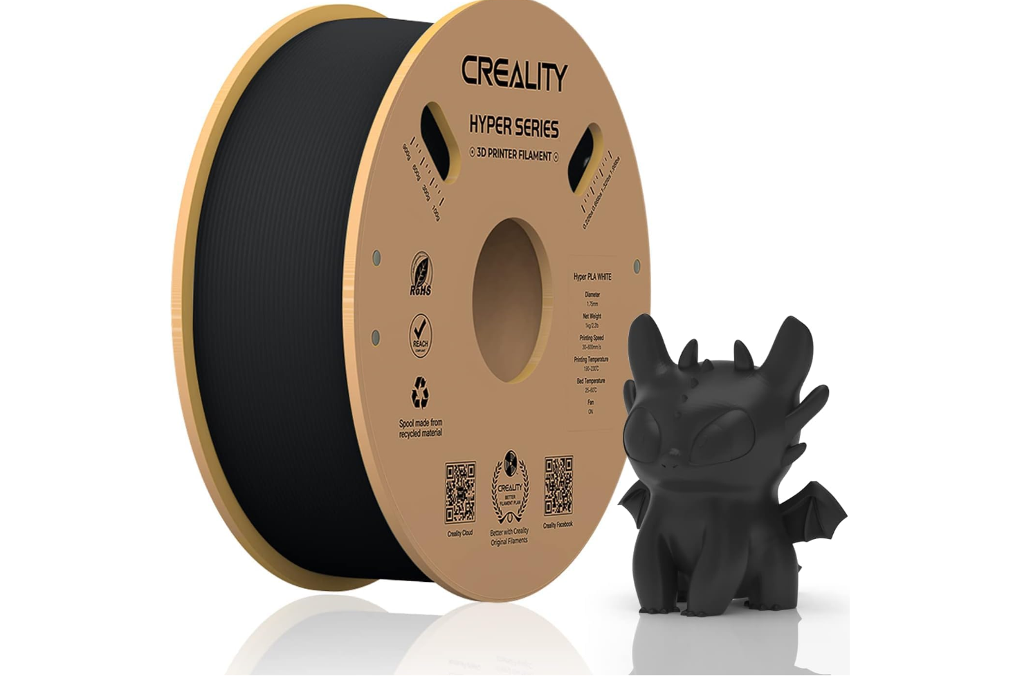 Creality 3D Filament HYPER-PLA Black (creality Hyper Pla 3D Printer Filament)