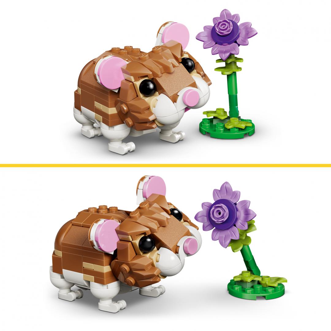 Hamster Adorabil cu O Floare  LEGO31376