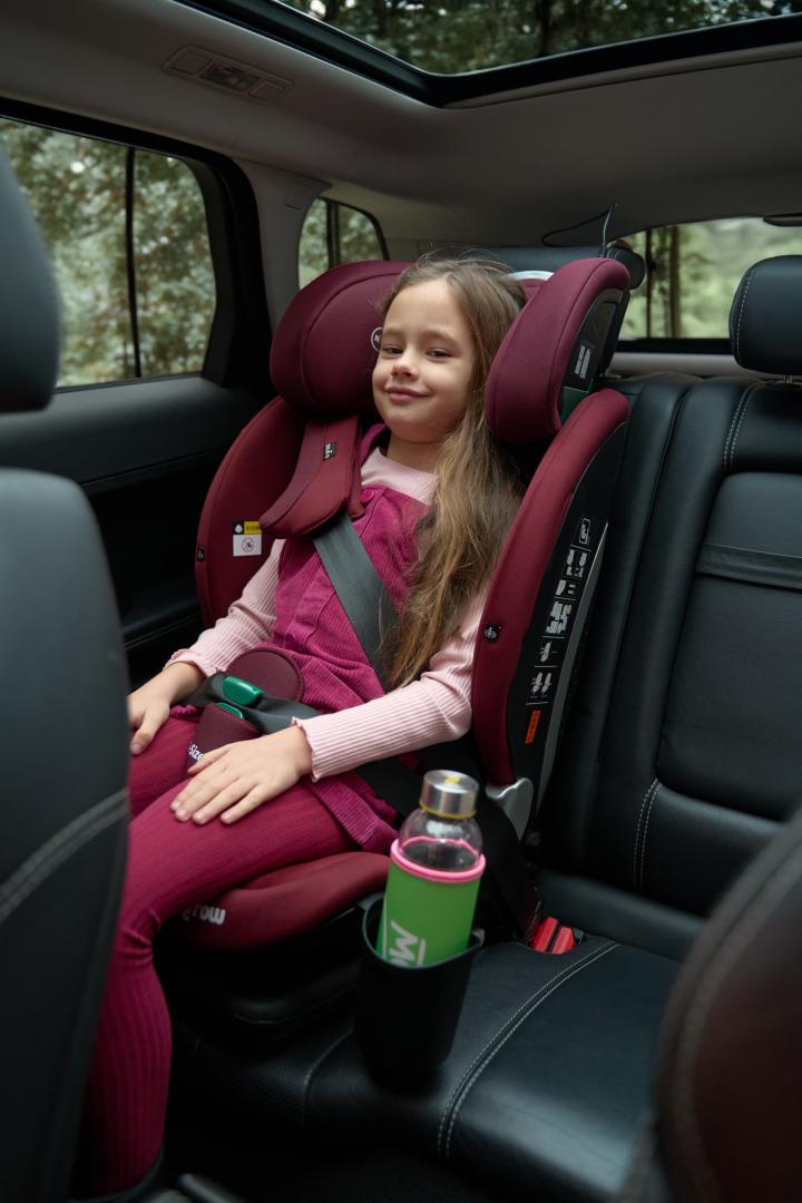 Scaun auto U-Grow,isofix,76-150 cm,rosu