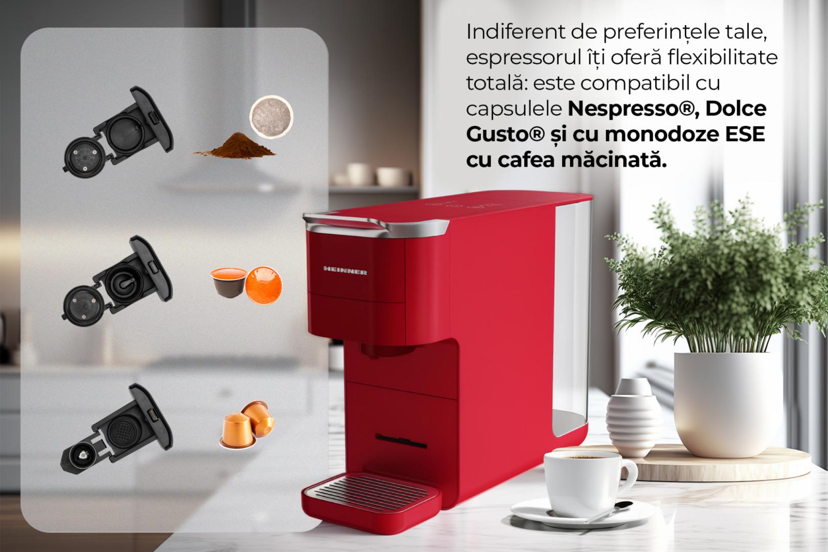ESPRESSOR CU CAPSULE HEINNER CAFE SUPREME HEMC-DD15RED