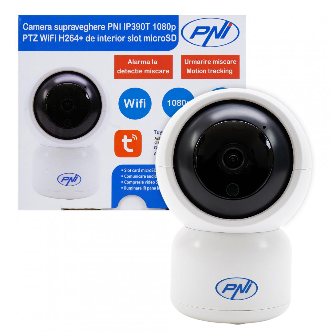 Pni Camera Supraveghere MIP390T (Camera supraveghere video Pni IP390T 1080P cu Ptz WIFI H264+ suporta microSD...)
