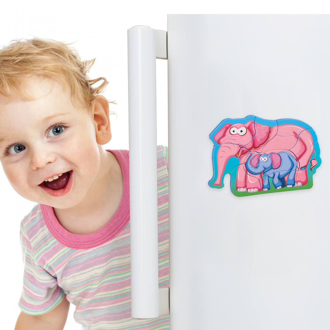 Puedo Toys PUZZLE MAMA SI COPILUL, ELEFANT,8 PIESE