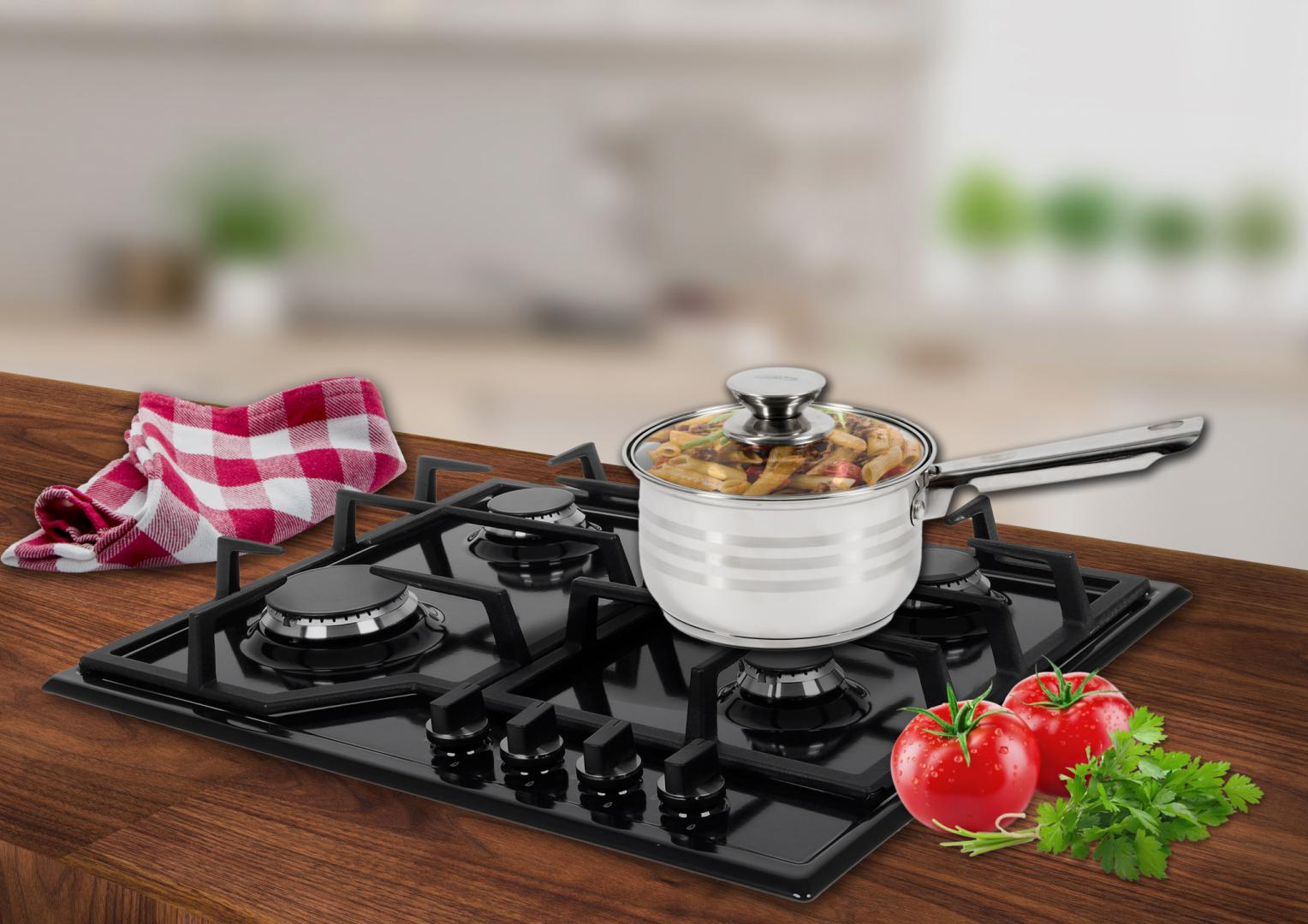 Caserola Inox+capac 16X9.5CM,1.9L, Myra (caserola Inox+capac 16X9.5 CM)