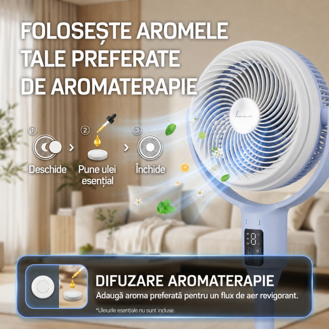 Ventilator cu Picior Fram FSF-MAT24DC-BL