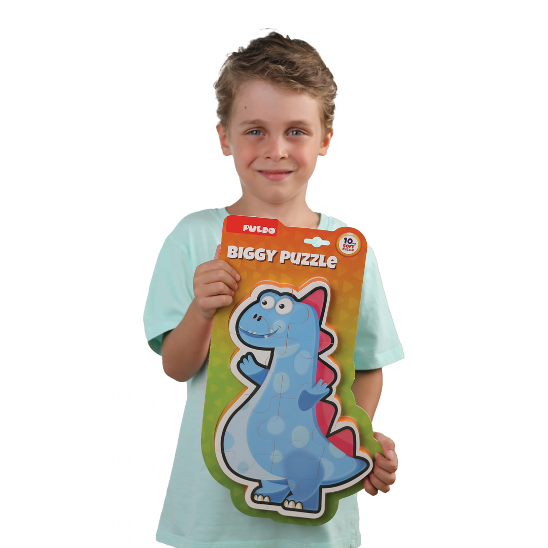 Puedo Toys PUZZLE MAXI, 10 PIESE- ALBASTRU