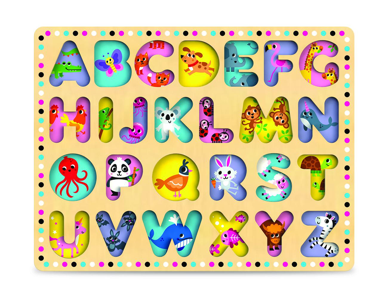 Kids Hits PLACA DE SORTARE ABC, JUCARIE LEMN