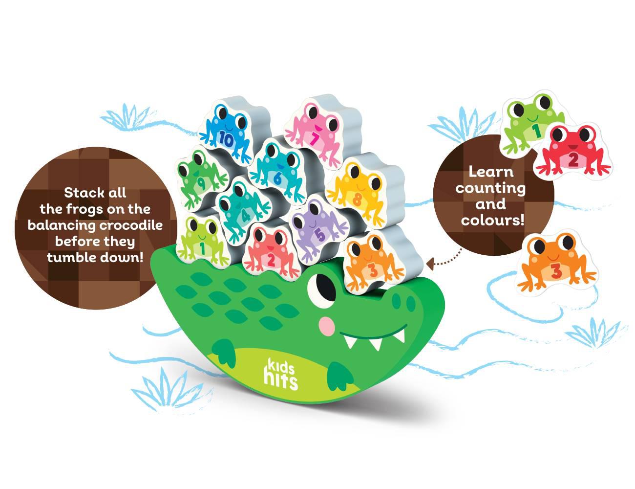 Kids Hits CROCODIL DE BALANSARE, JUCARIE LEMN