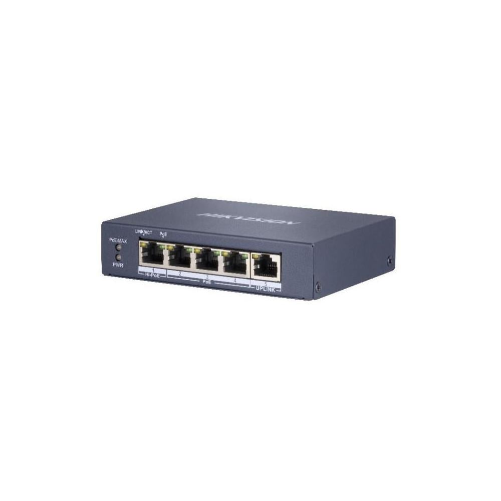 Hikvision SWITCH 5PORTURI 1X HIPOE 3XPOE UNMANAGED