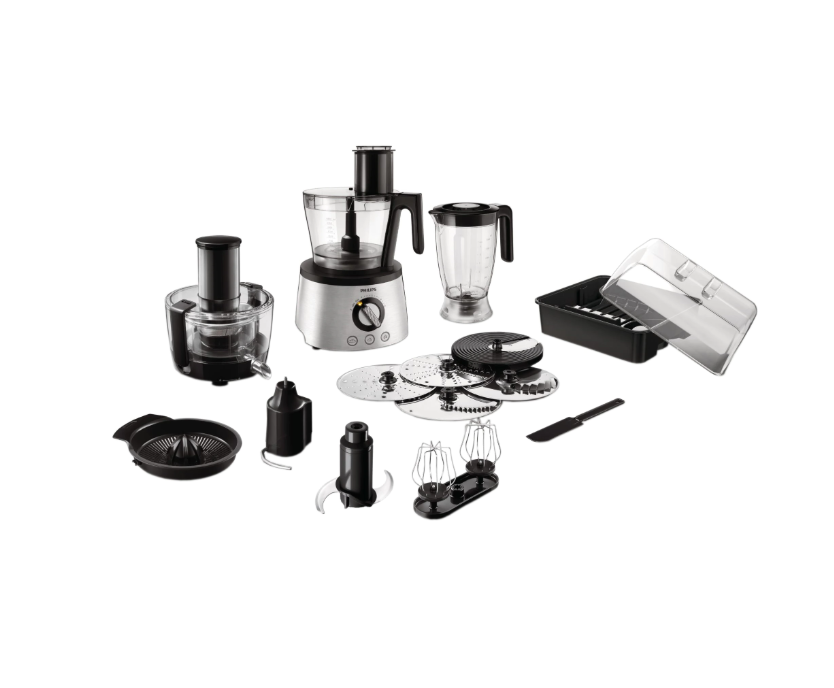 HR7778/00 Food Processor Ink Black / Met