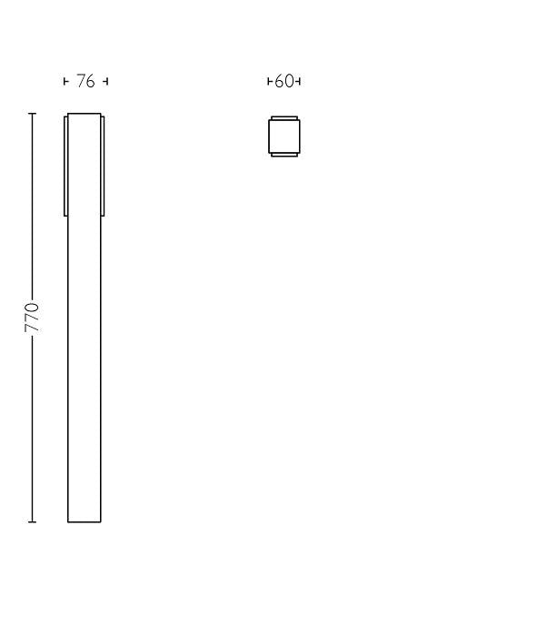 Stalp LED pentru exterior Philips STRATOSPHERE, 3.8W, 800 lm, lumina neutra (4000K), IP44, 770x60x76mm, Antracit