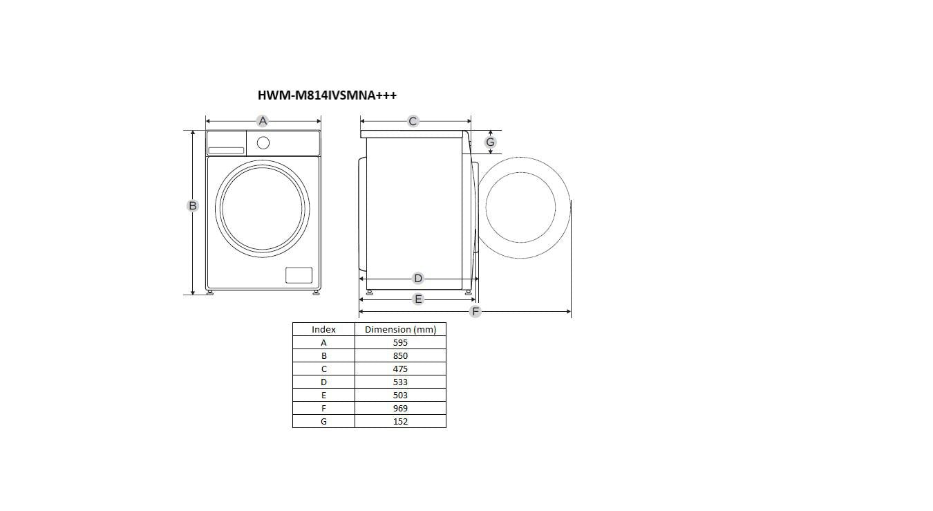 Heinner MASINA DE SPALAT SLIM HWM-M814IVSMNA+++