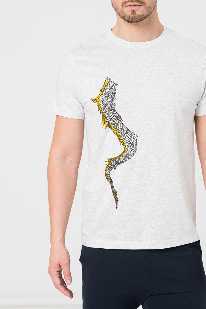 Pegas TRICOU CASUAL DRACON BARBATI LIGHT GRAY-