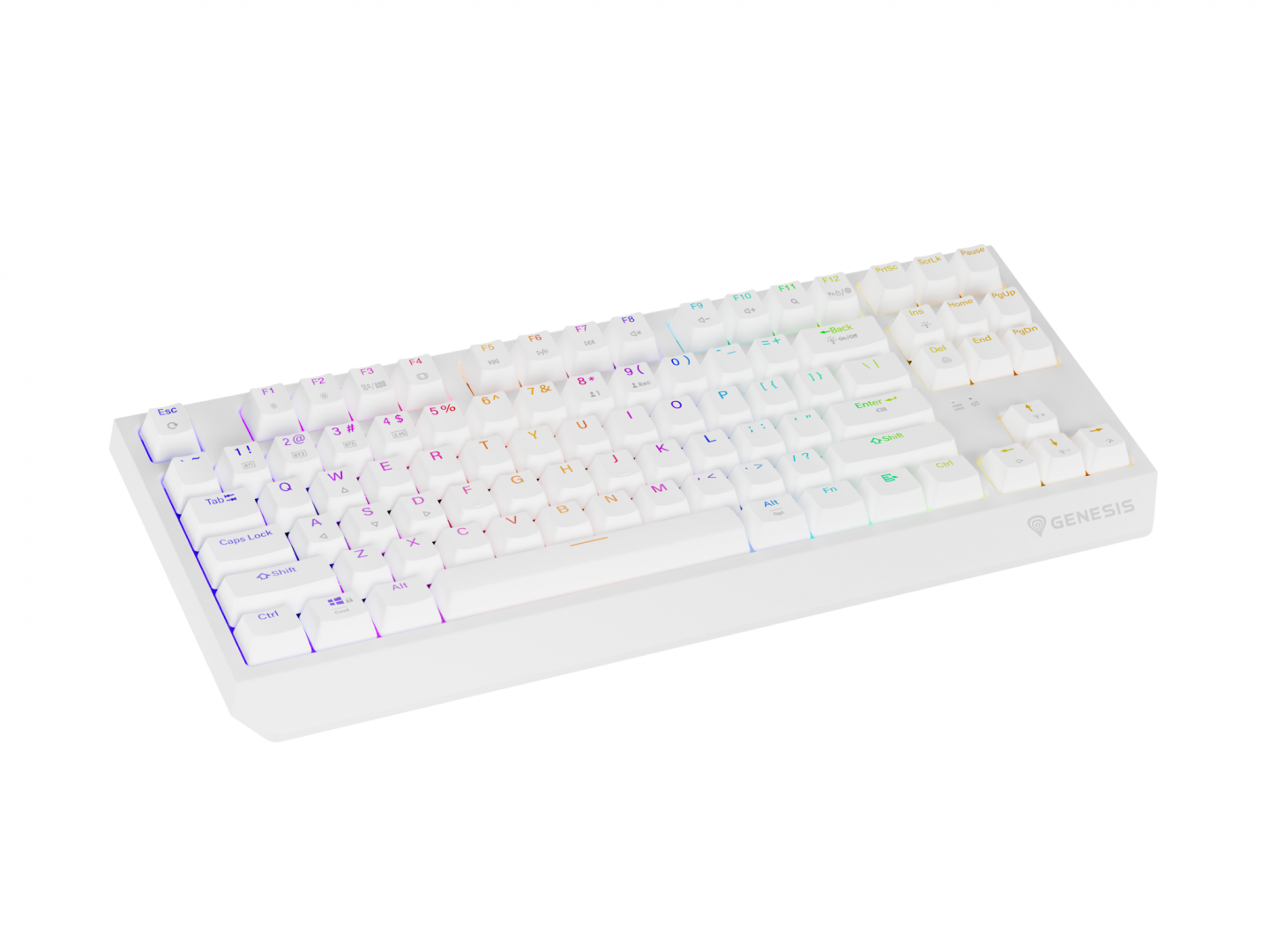 Tastatura WS Genesis Thor 230 TKL R alb
