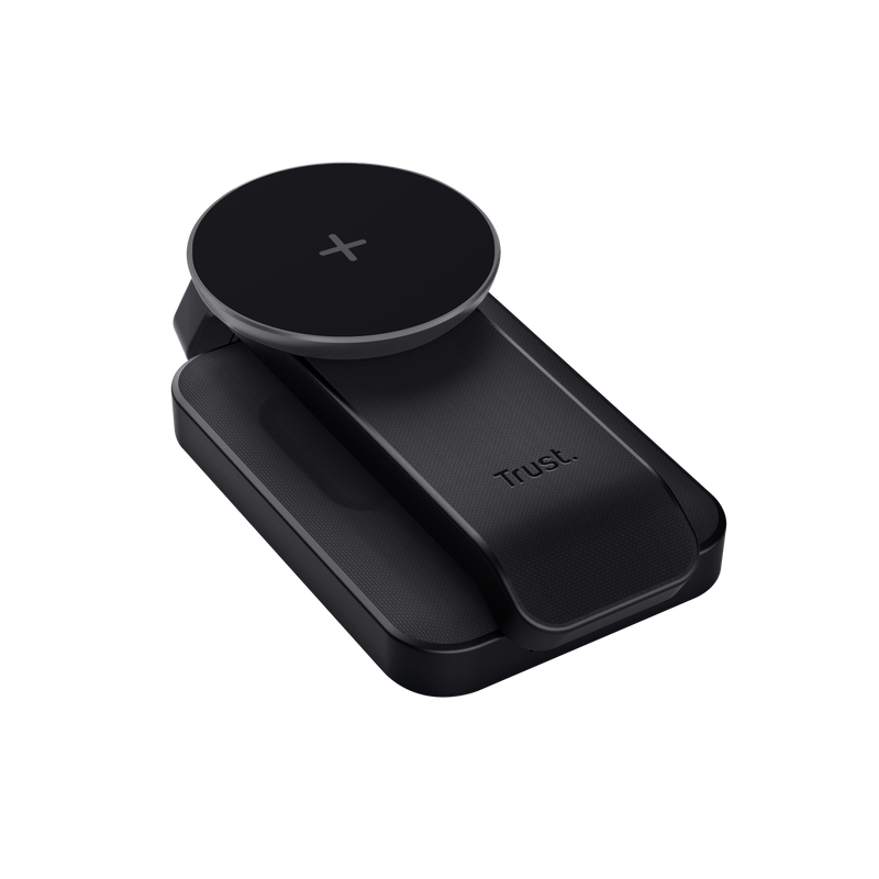 Stand de incarcare 3-in-1 Trust Viro, putere intrare 20W, interfata USB- C, compatibil cu produsele din brandul Apple: iPhone (12 si modele mai noi), Airpods si Apple Watch, negru