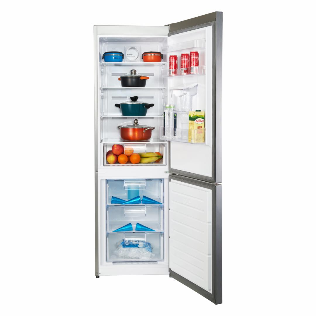 Combina frigorifica HEINNER HCNF-V291XWDF+, No Frost, 294 l, Clasa: F, Dozator apa, Aspect inox