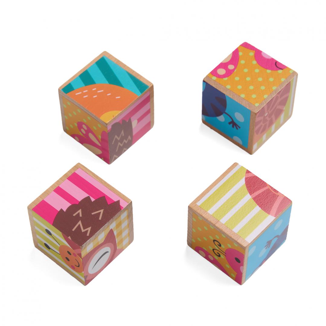 MomKi PUZZLE DIN LEMN CU ANIMALE, 4 PIESE