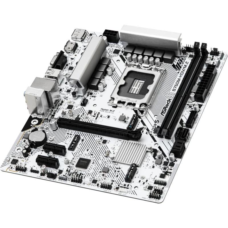 Resigilat - Placa de baza ASROCK B760M-HDV/M.2 LGA1700, 2x DDR5, 1x HDMI 1X DP 1X D- Sub, 1x PCIE 4.0 x16 2x PCIE 3.0 x1 1x M.2 1x Hyper M.2 1x Ultra M.2, 4x SATA 6GB/s, mATX