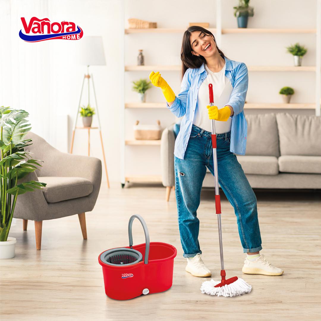 Vanora SET CURATENIE CLEAN360,MOP ROTATIV, ROSU