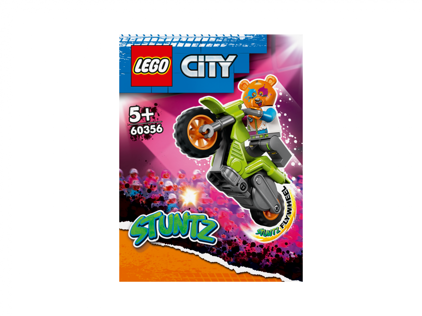 Moto. de Cascadorie cu Urs, Lego 60356 (60356 Motocicletă de cascadorie cu urs)