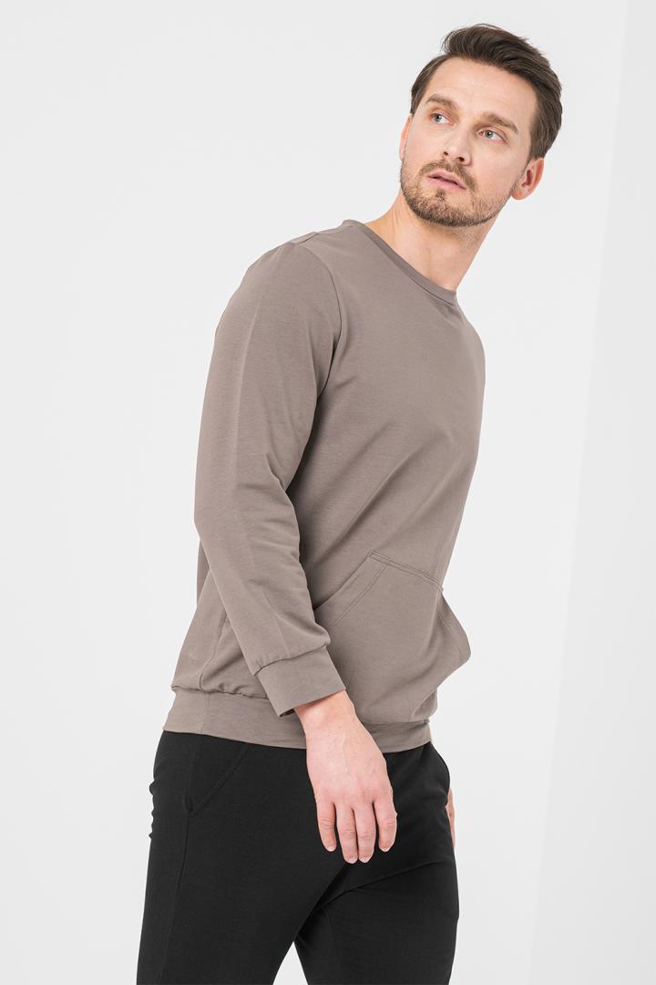 Pegas BLUZA COTON CASUAL BARBATI TAUPE-XXL