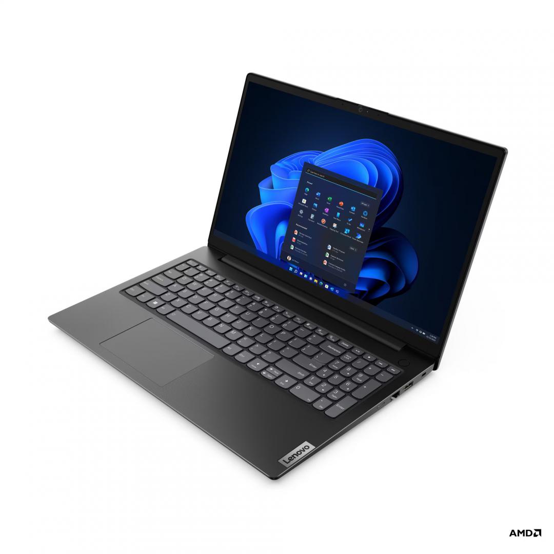 Laptop SMB Lenovo V15 G4 ABP, cu procesor AMD Ryzen 7 7730U, 15.6'' IPS, 16 GB DDR4, 512 GB SSD, AMD Radeon, Windows 11 Pro, 3 ani Garantie