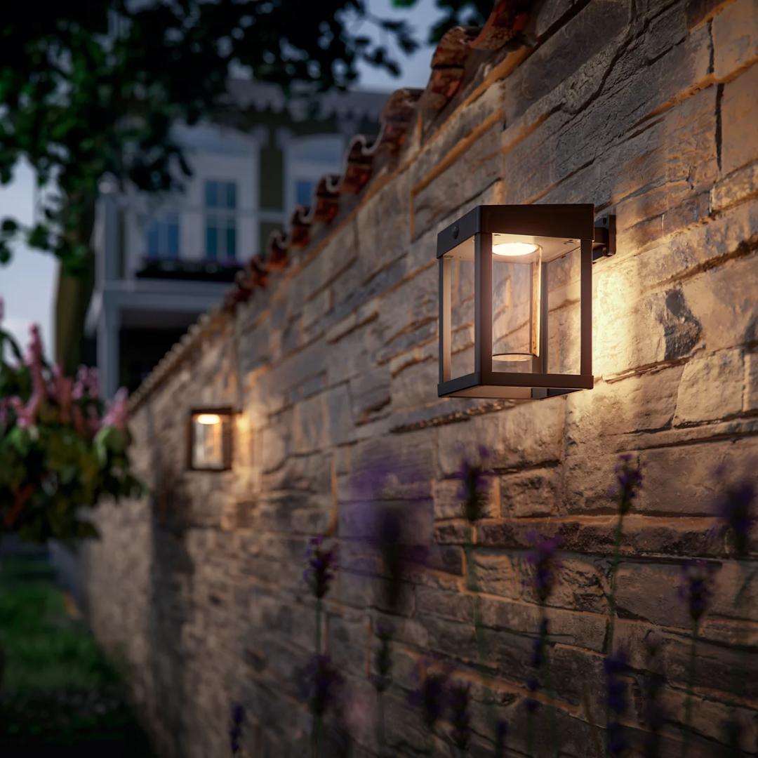 Camill Ue Sr Wa Sq 1.4W 30K Bl Cl IR 06 (Aplica LED solara pentru exterior cu senzor de miscare Philips Camillsquare...)